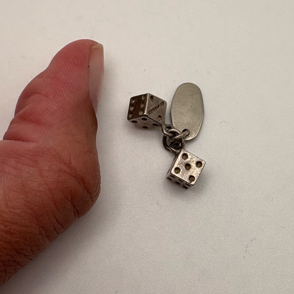 VTG Sterling Silver Dice Charm with Las Vegas Tag - Picture 5 of 5